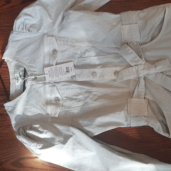 Hudson Women's Denim Long Puff Sleeve in Antarctica color Jumpsuit medium price - Picture 2 of 13